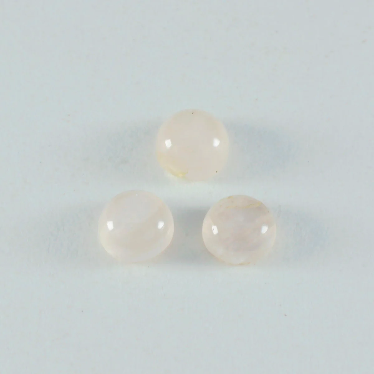 Rose Quartz 10PC Tiny 4x4 MM Round Cabochon Pink Sparkling semi Precious Gems