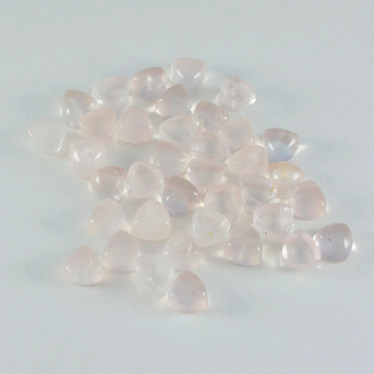 Rose Quartz 10PC Tiny 5x5 MM Triangle Cabochon Pink High-Quality semi Precious Loose Gemstones - Image 3