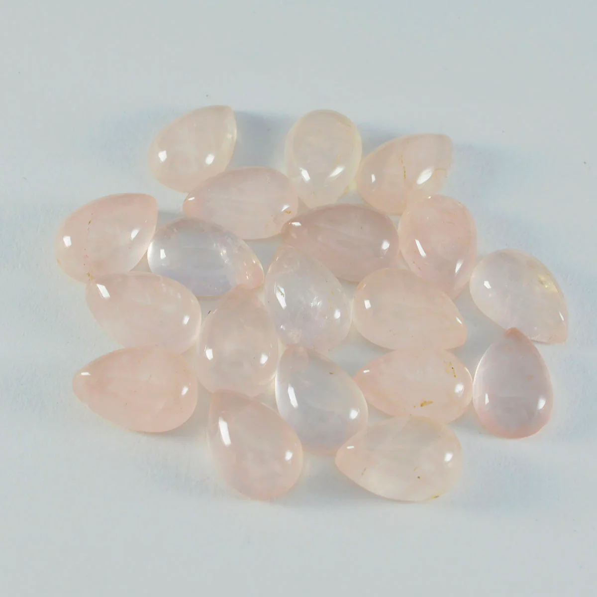 Rose Quartz 1PC Large 8x12 MM Pear Cabochon Pink Brilliant semi Precious Precious Gemstone - Image 4