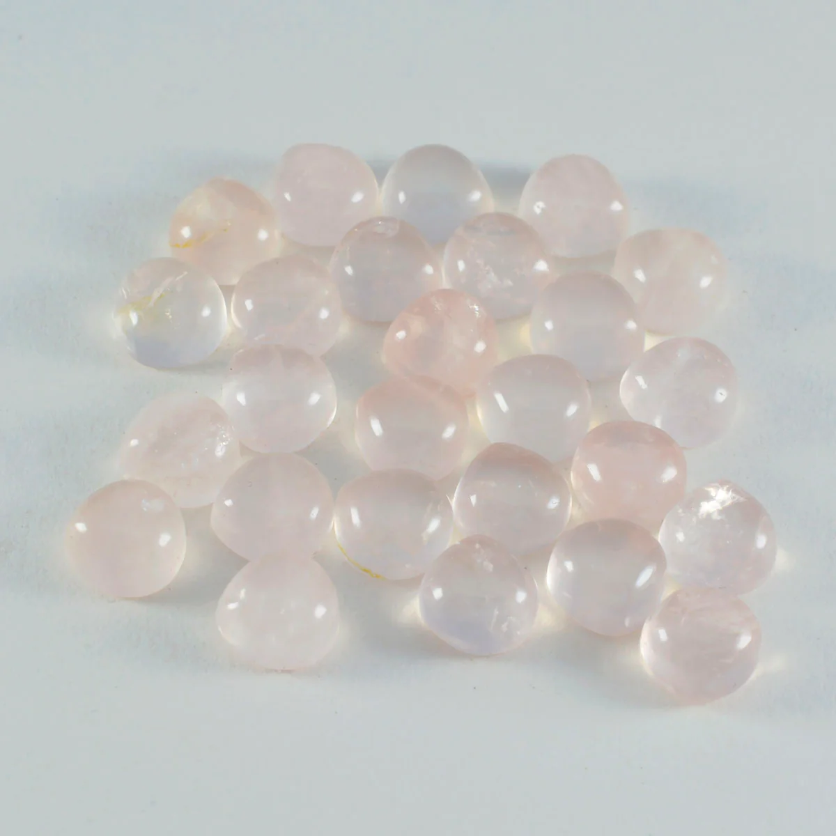 Rose Quartz 1PC Medium 9x9 MM Heart Cabochon Pink Fine semi Precious Gems - Image 3