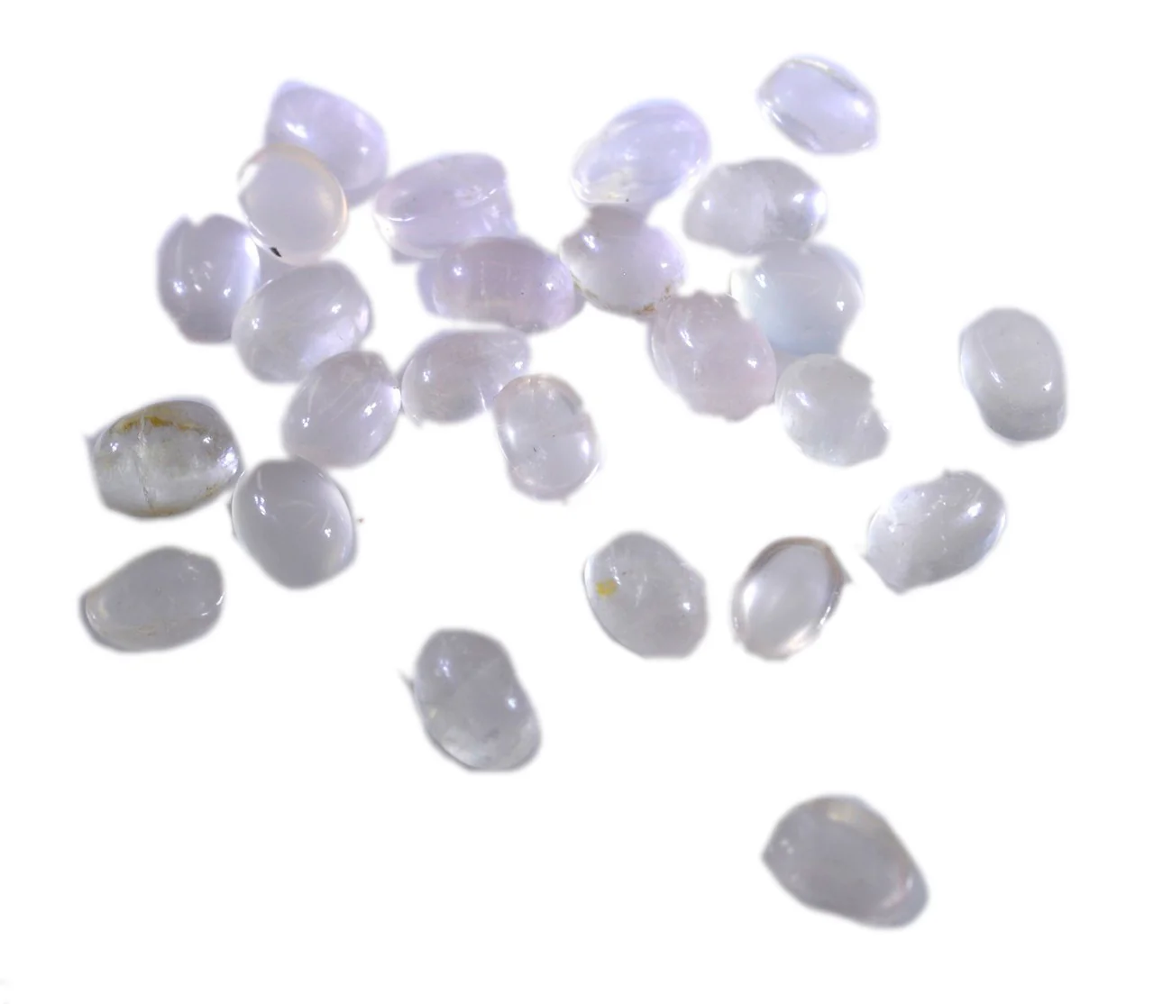 Rose Quartz 1PC Tiny 5x7 MM Oval Cabochon Pink Polished semi Precious Precious Gemstone - Image 3