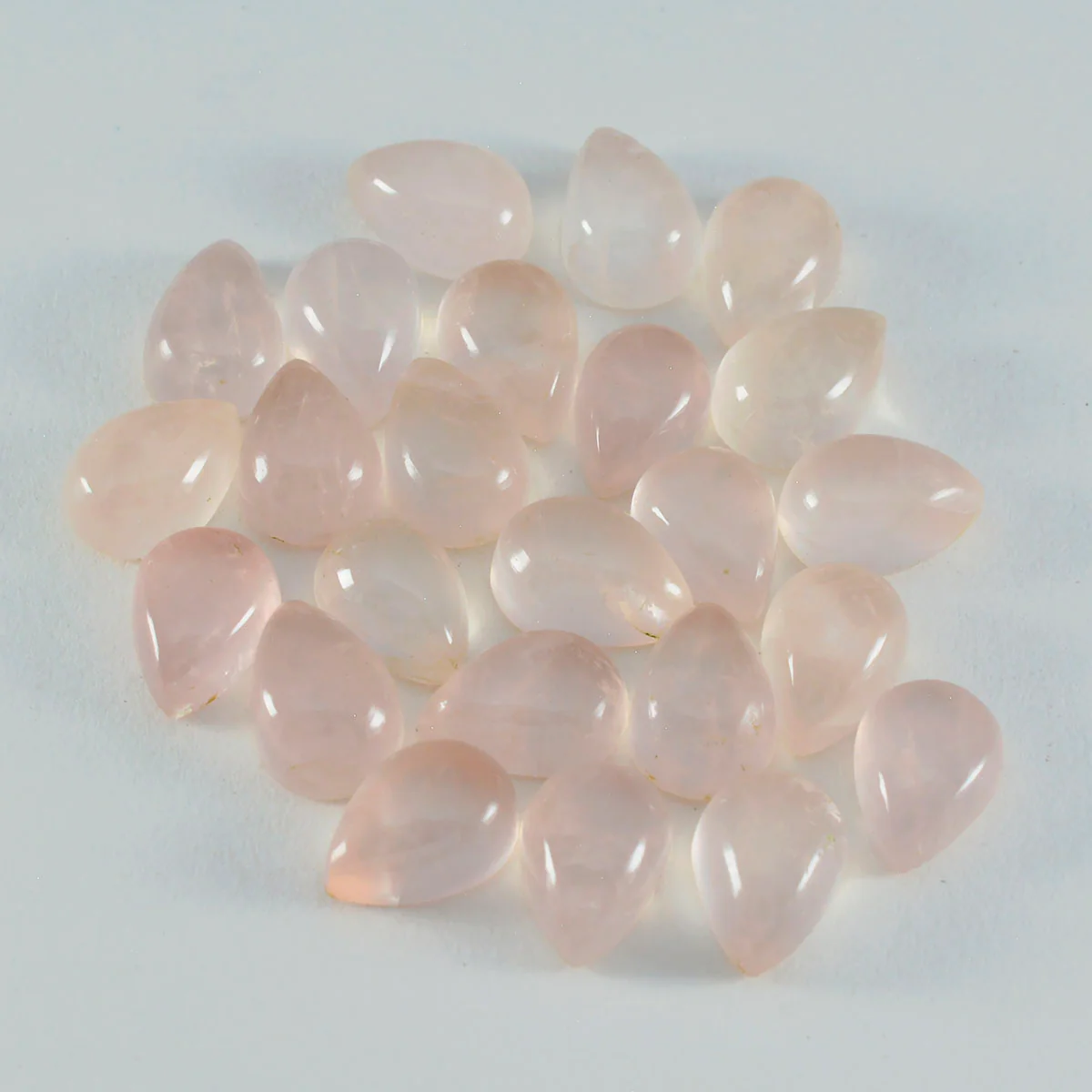 Rose Quartz 1PC Tiny 5x7 MM Pear Cabochon Pink Fine semi Precious Semi Precious Gemstone - Image 4