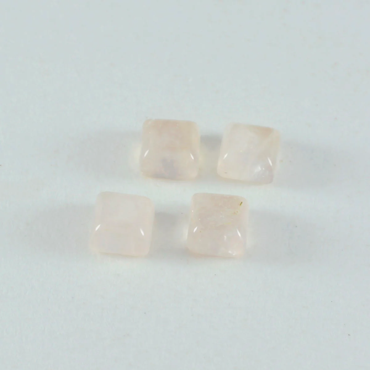 Rose Quartz 1PC Tiny 6x6 MM Square Cabochon Pink Brilliant semi Precious Loose Gems