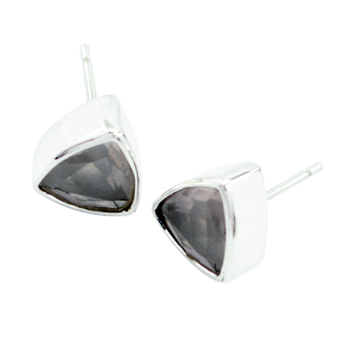 Rose Quartz African Savannah Solitaire Stud Pink 925 Silver Earring - Image 2