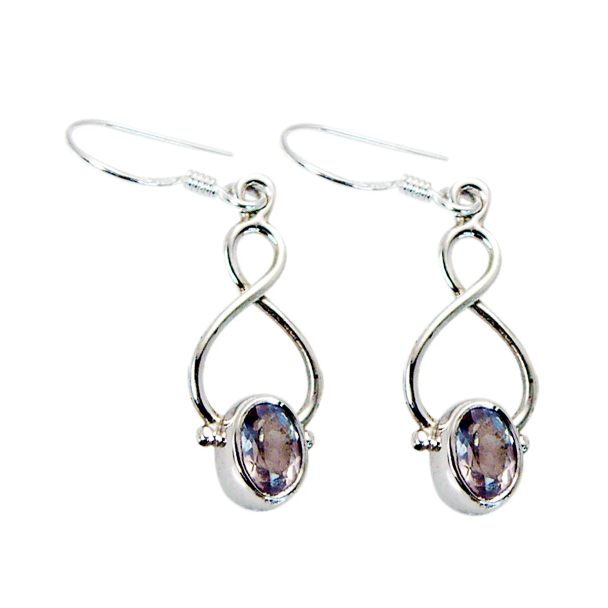 Rose Quartz American Maya Solitaire Dangle Pink Sterling Silver Earring