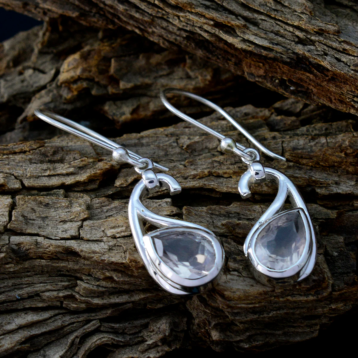 Rose Quartz Australian Olivia Solitaire Dangle Pink 92.5 Silver Earring - Image 3