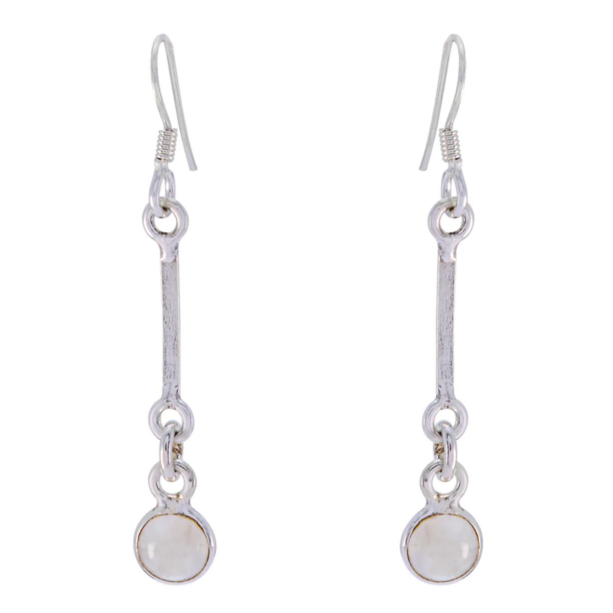 Rose Quartz Middle Eastern Hannah multiple Dangle Pink Silver Earring