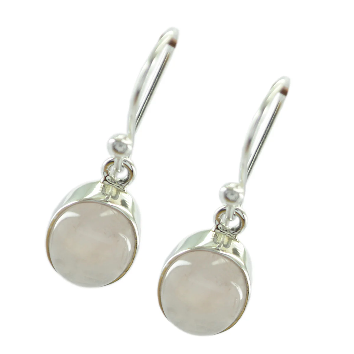 Rose Quartz Moroccan Isla multiple Dangle Pink Sterling Silver Earring - Image 2