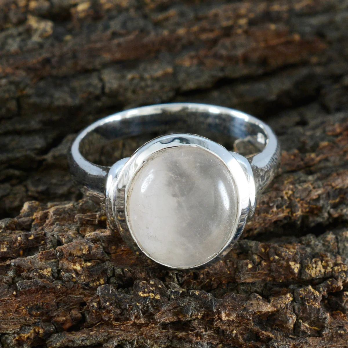 Rose Quartz Solitaire Egyptian 92.5 Silver Pink Gems Minimal Abstract Ring Jewelry - Image 3
