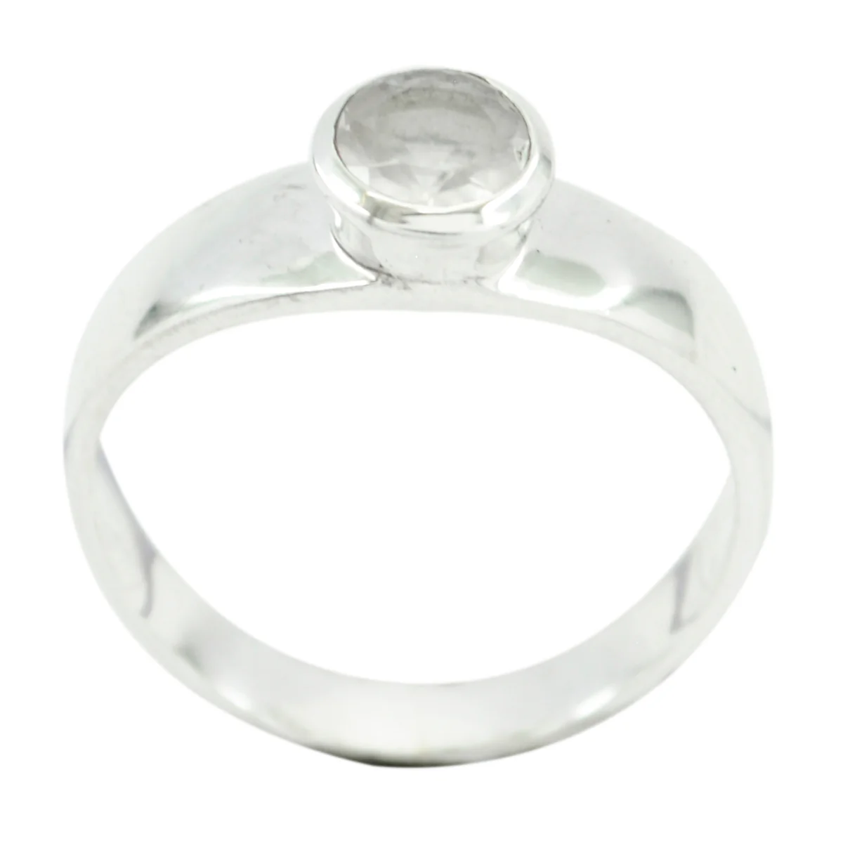 Rose Quartz Solitaire Korean 92.5 Silver Pink Gemstones Whisper-thin Modern Ring Jewellery