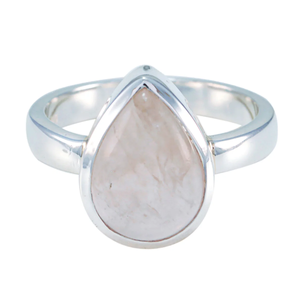 Rose Quartz Solitaire Moroccan Sterling Silver Pink Gemstones Minimal Heart Ring Jewelry - Image 2