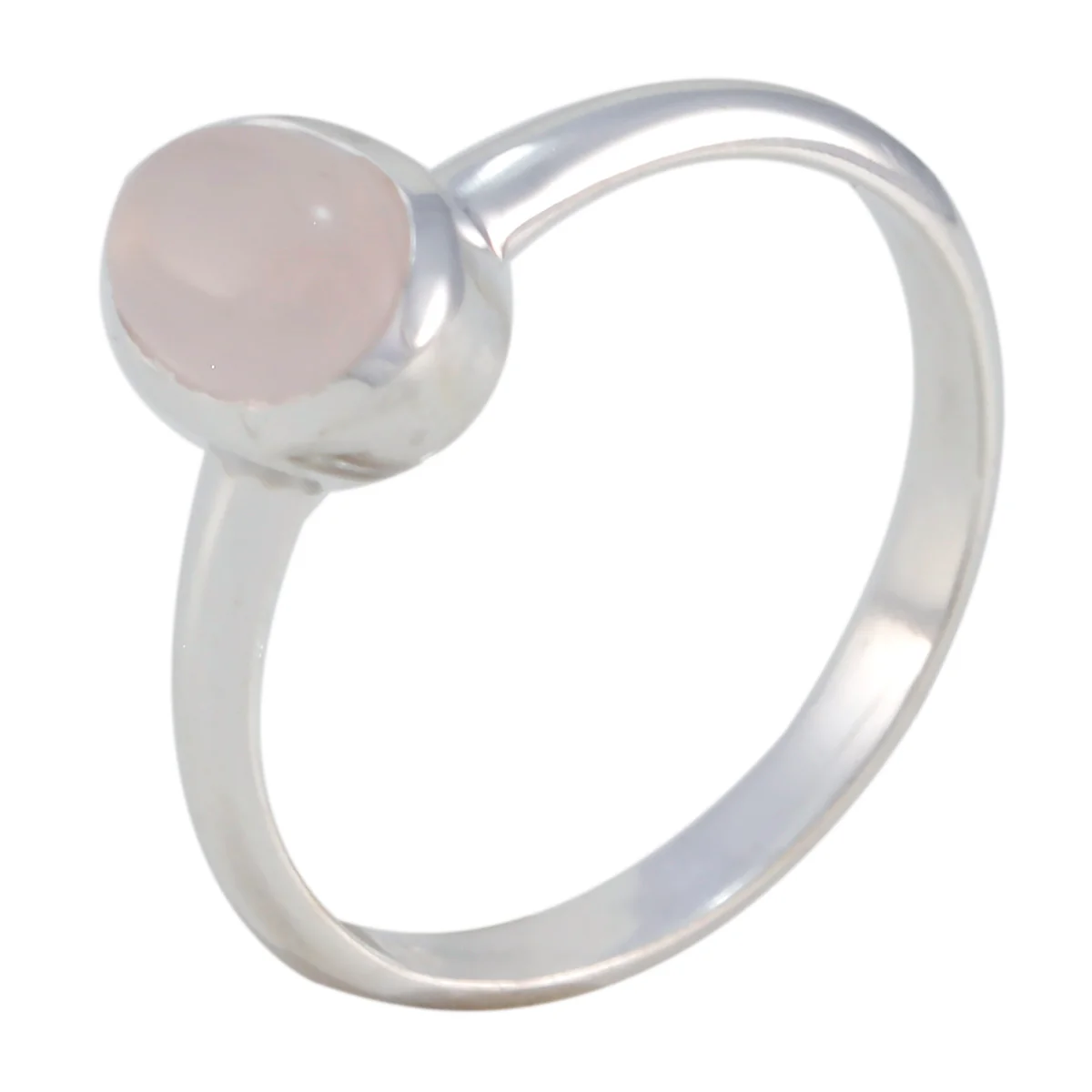 Rose Quartz Solitaire Turkish 92.5 Silver Pink Gems Delicate Fairytale Ring Jewellery - Image 2