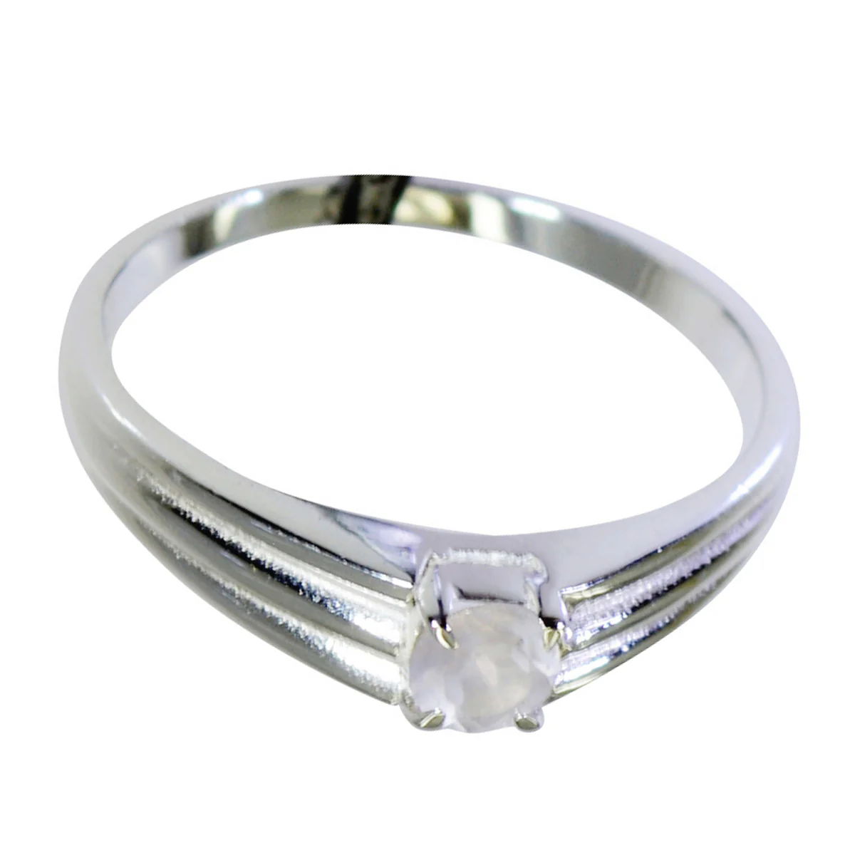 Rose Quartz Solitaire Turkish 925 Sterling Silver Pink Gemstones Dainty Feminine Ring Jewelry