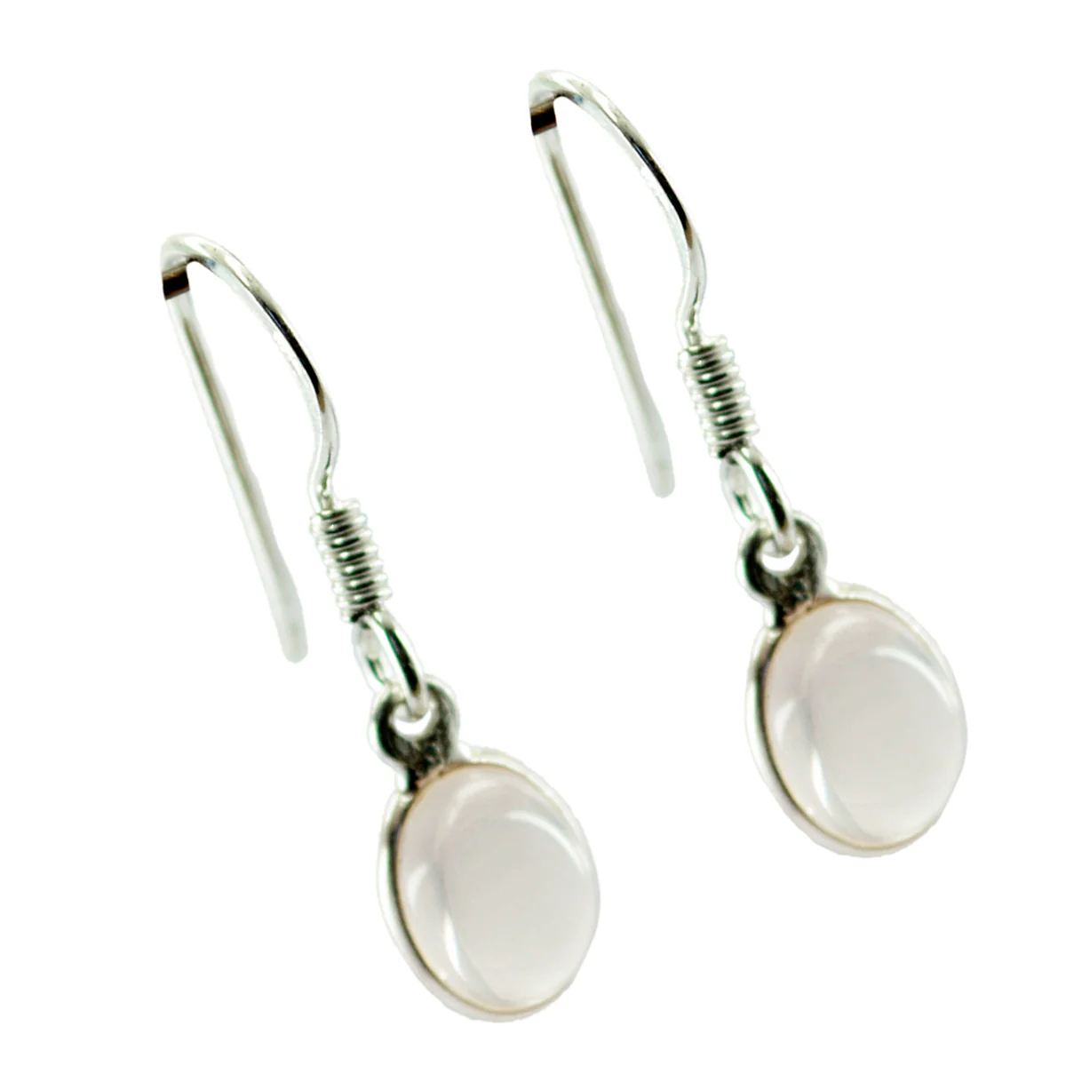 Rose Quartz Turkish Greta multiple Dangle Pink Sterling Silver Earring - Image 3