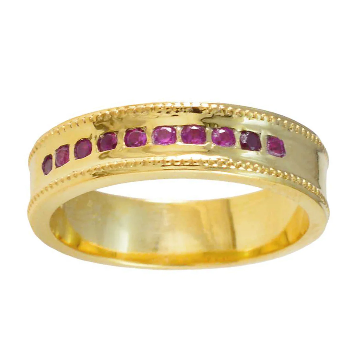 Ruby CZ Halo Indian 925 Sterling Silver Red Gems Whisper-thin Sophisticated Band Jewelry - Image 3