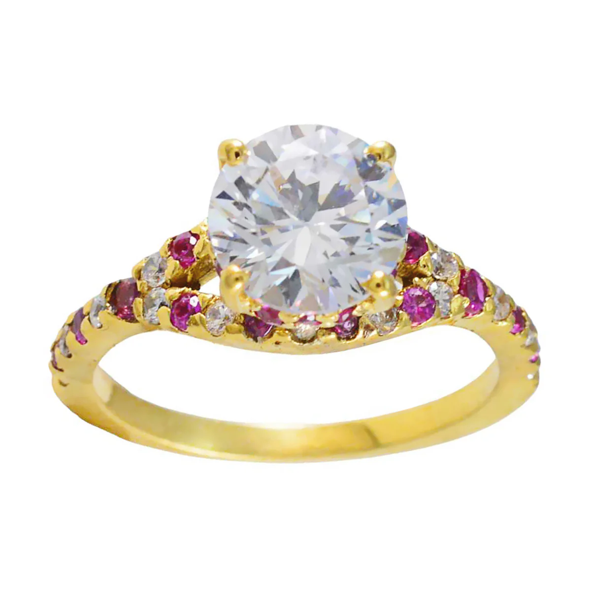 Ruby CZ Halo Korean 925 Sterling Silver Red Gemstone Delicate Sophisticated Ring Jewelry - Image 3