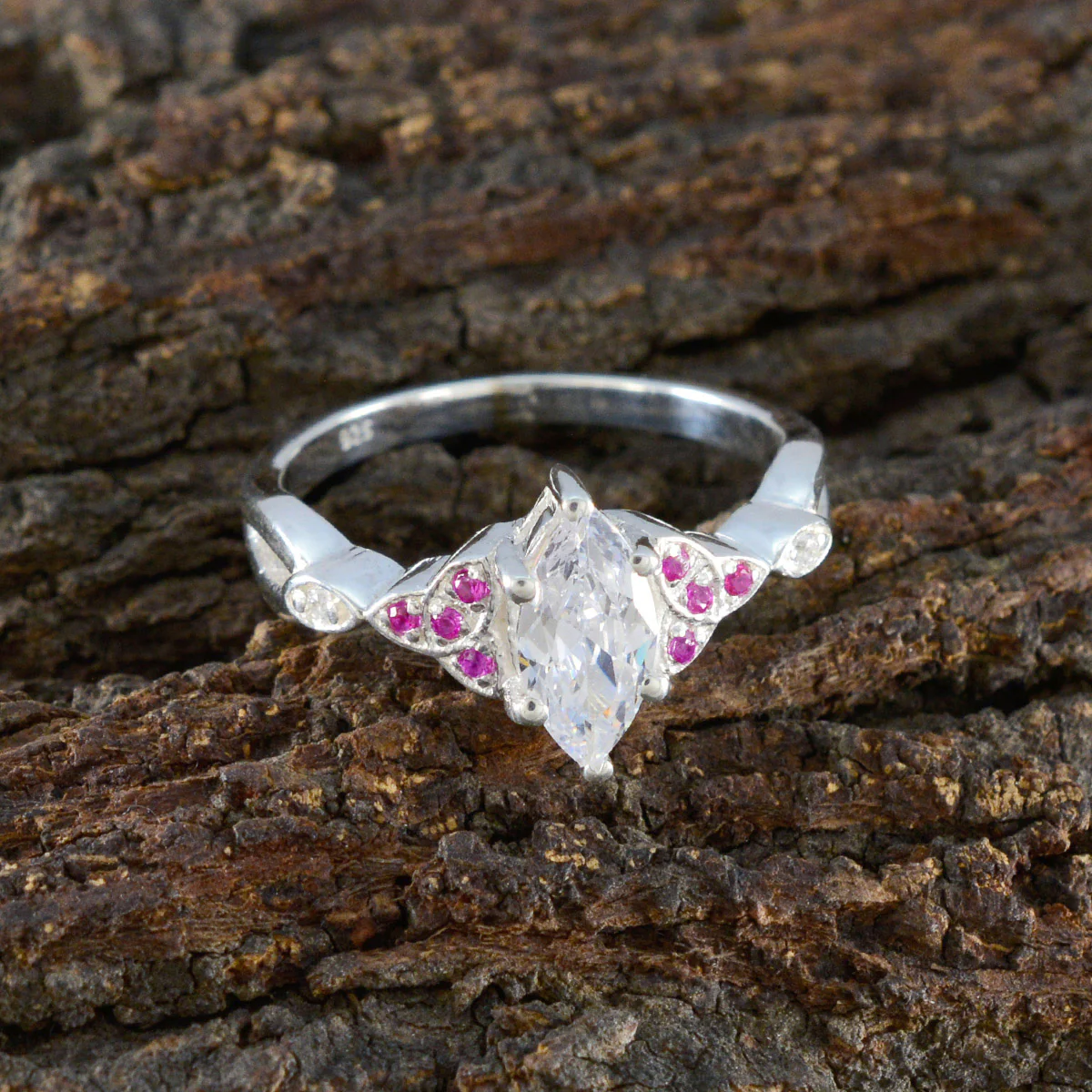 Ruby CZ Halo Moroccan 925 Sterling Silver Red Gemstone Featherlight Luxurious Ring Jewellery - Image 3