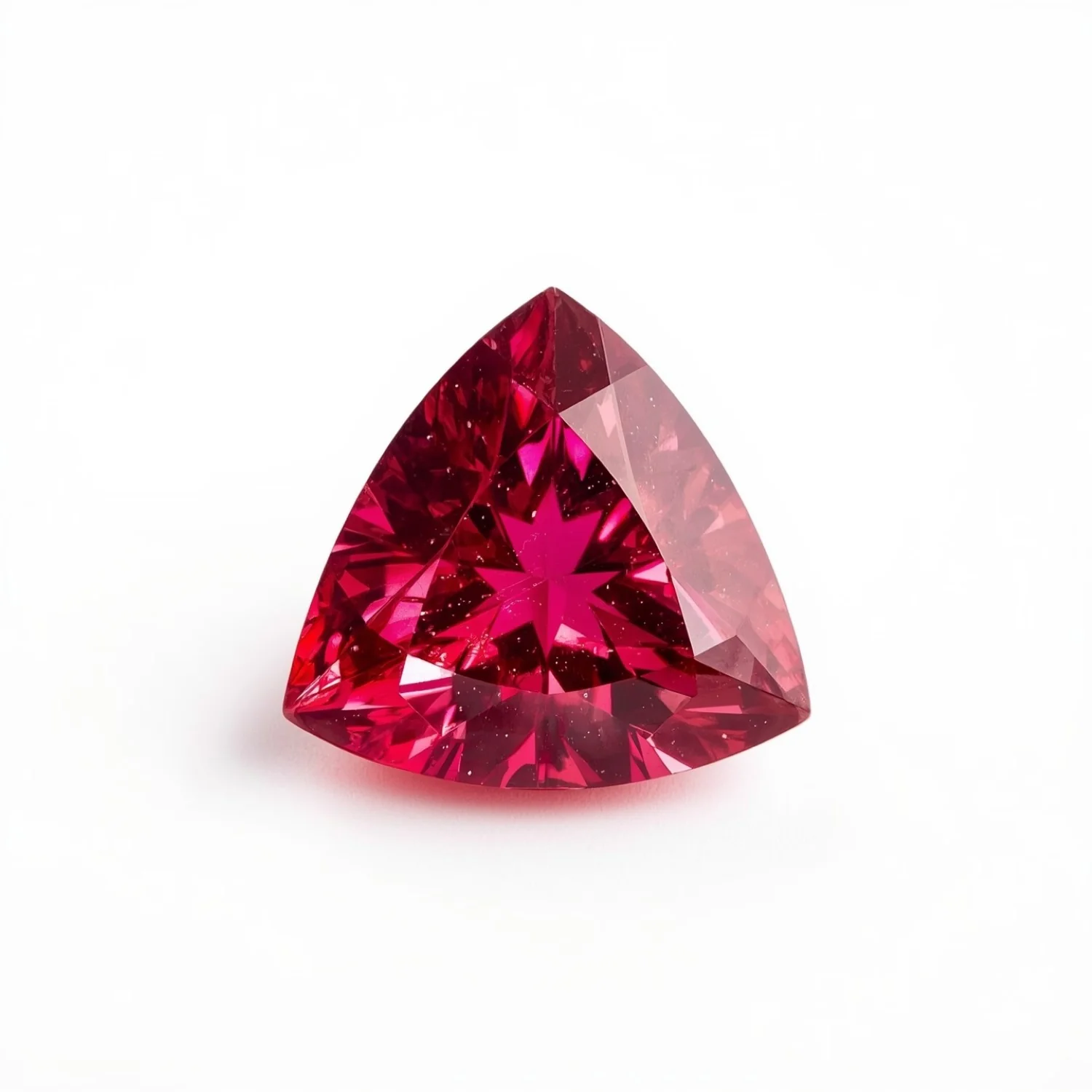 Ruby (GF) 10PC Tiny 3x3 MM Triangle Faceted Pink Fiery Precious Gems - Image 2