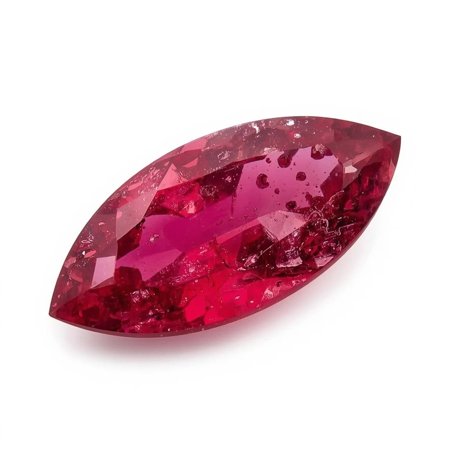 Ruby (GF) 1PC Chunky 10x20 MM Marquise Faceted Pink Lustrous Precious Gems