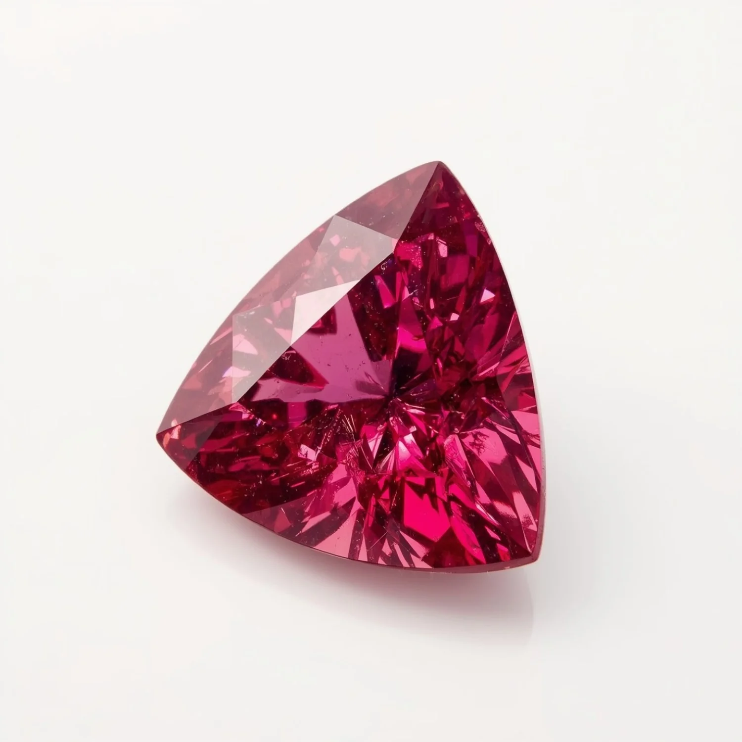 Ruby (GF) 1PC Chunky 13x13 MM Triangle Faceted Pink Natural Precious Loose Gemstone