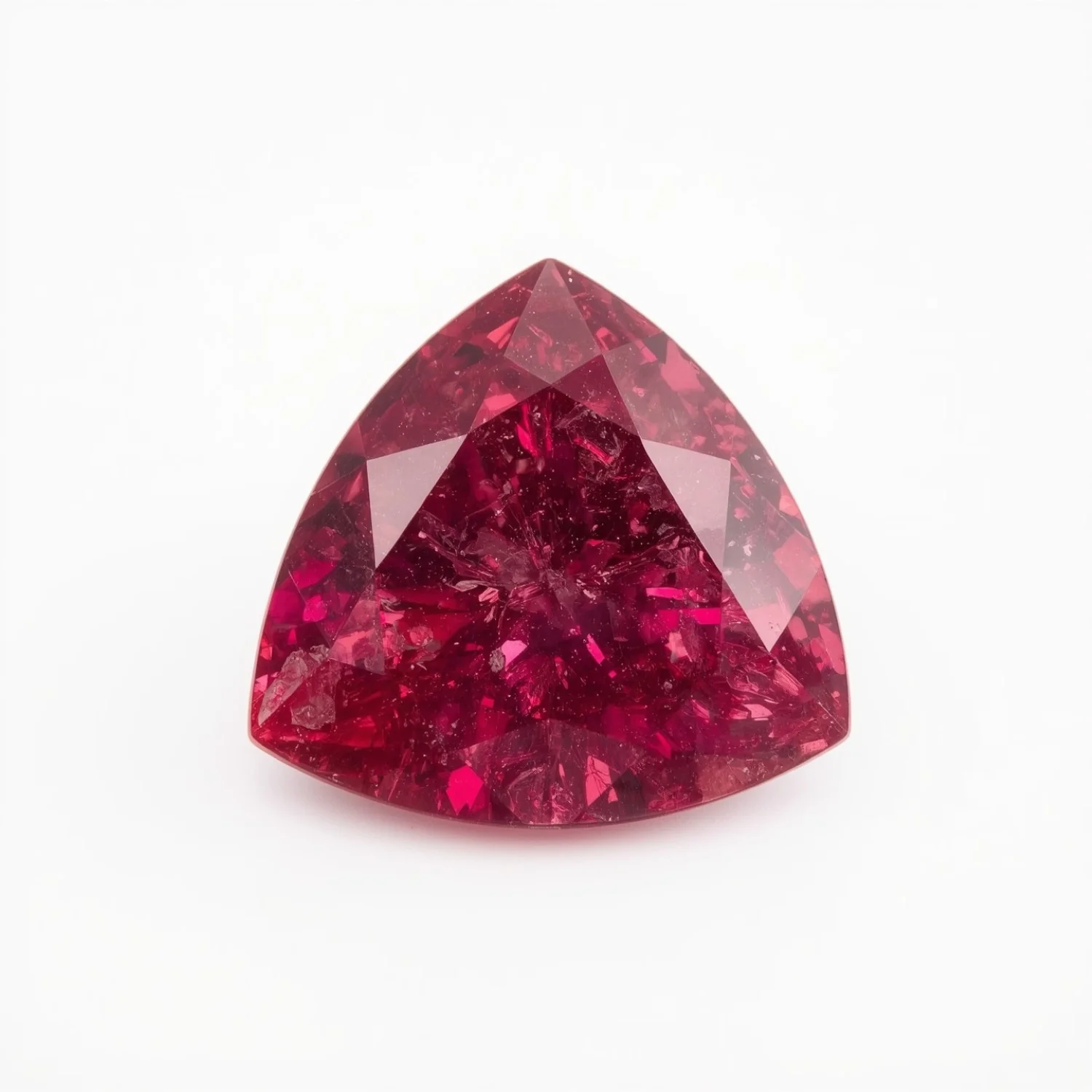 Ruby (GF) 1PC Chunky 13x13 MM Triangle Faceted Pink Natural Precious Loose Gemstone - Image 2