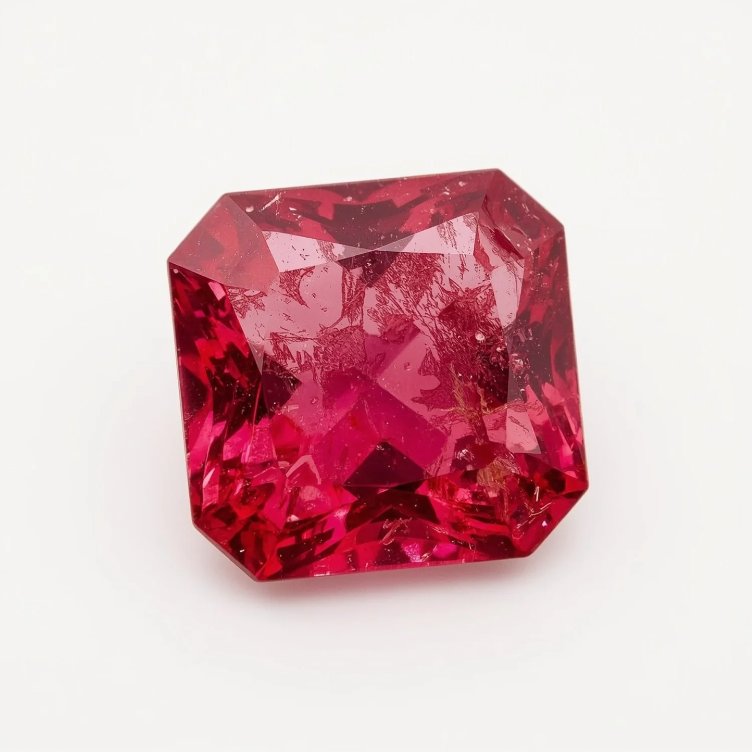 Ruby (GF) 1PC Chunky 16x16 MM Square Faceted Pink Pure Precious Loose Gems - Image 2