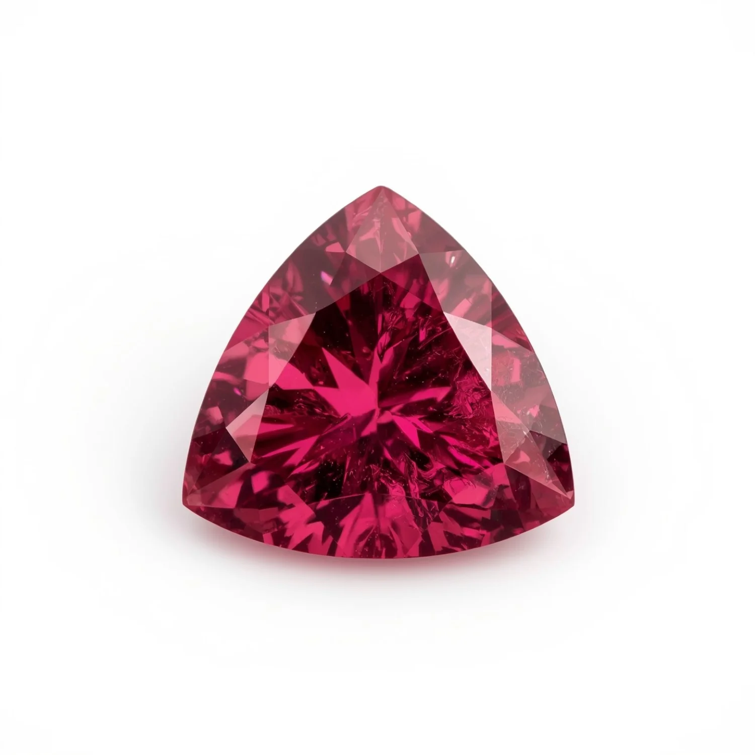 Ruby (GF) 1PC Chunky 16x16 MM Triangle Faceted Pink Pure Precious Loose Gems