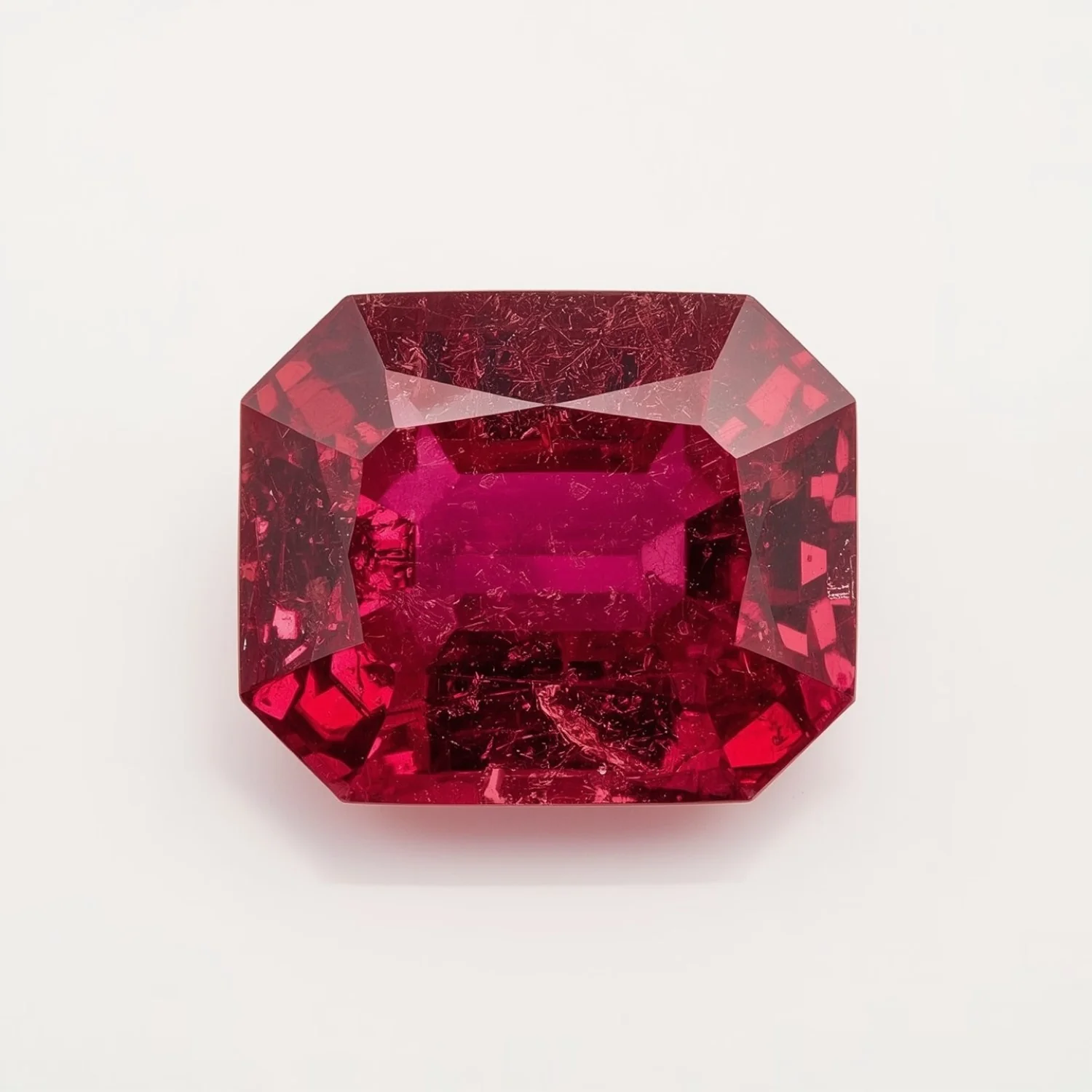Ruby (GF) 1PC Large 8x12 MM Emerald Faceted Pink High-Quality Precious Loose Gemstones - Image 2