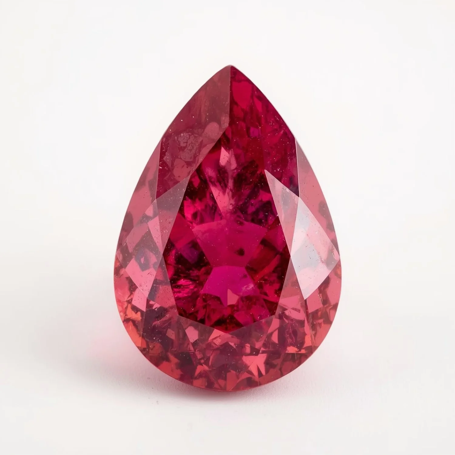 Ruby (GF) 1PC Large 8x12 MM Pear Faceted Pink Shine Precious Loose Gems - Image 2