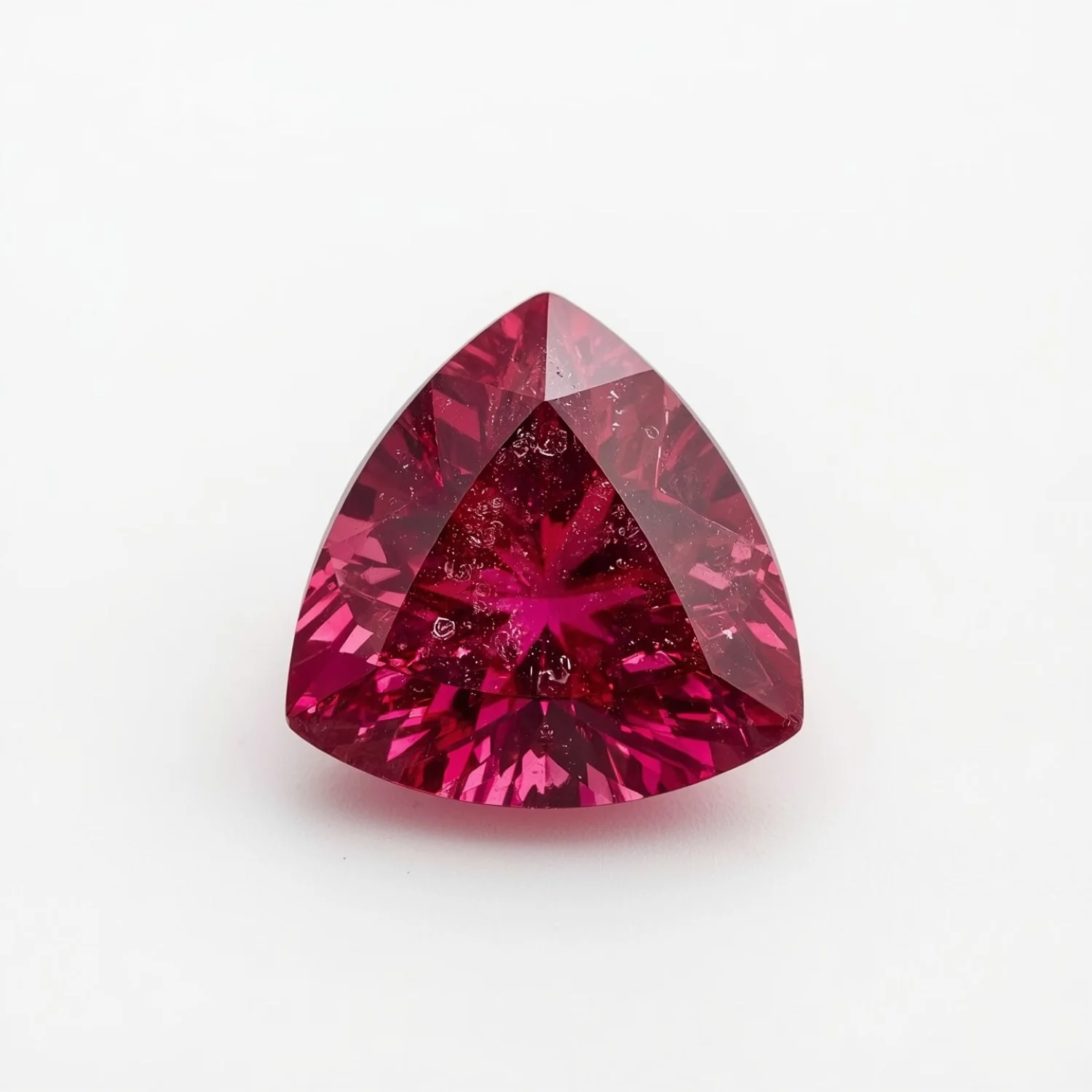 Ruby (GF) 1PC Medium 9x9 MM Triangle Faceted Pink Lustrous Precious Loose Gemstone - Image 2