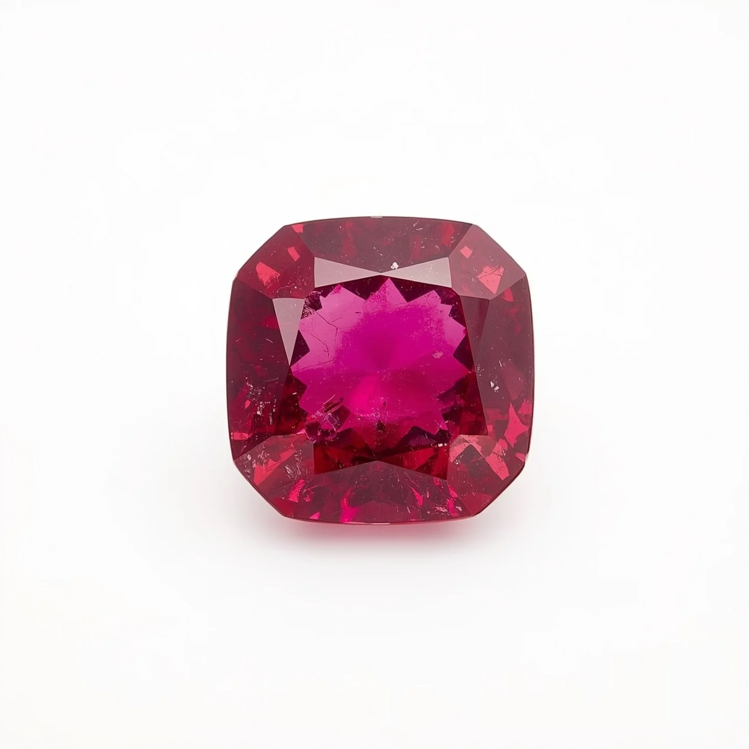 Ruby (GF) 1PC Small 7x7 MM Cushion Faceted Pink Splendid Precious Gems