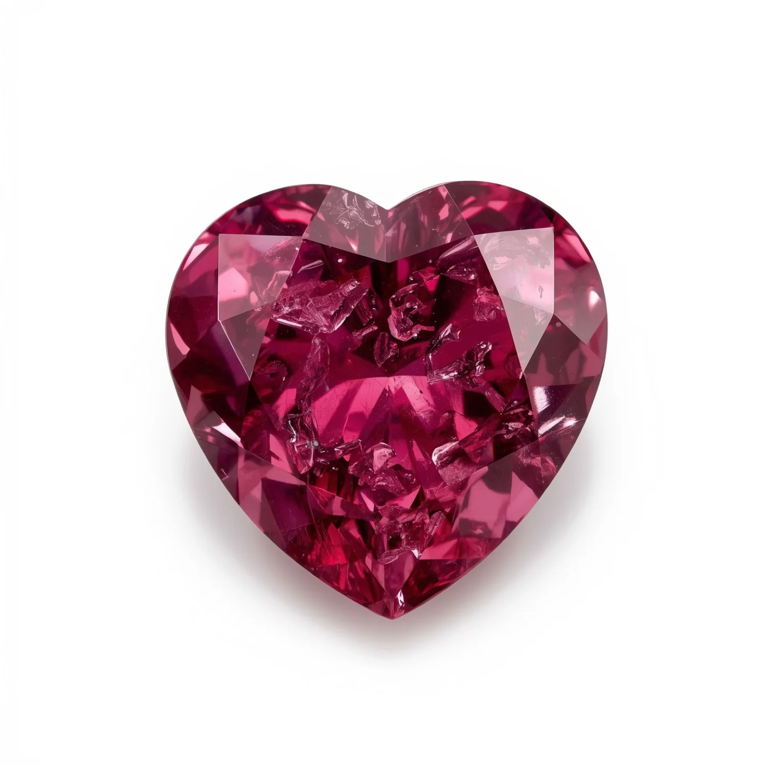 Ruby (GF) 1PC Tiny 6x6 MM Heart Faceted Pink Polished Precious Loose Gemstones - Image 2
