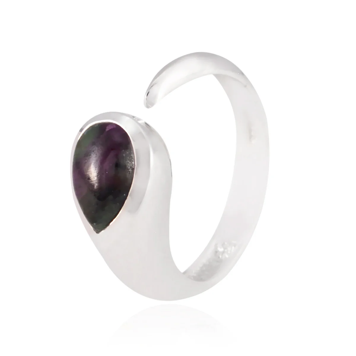 Ruby Zoisite Solitaire Moroccan Silver Red Gemstones Featherlight Graceful Ring Jewellery - Image 3