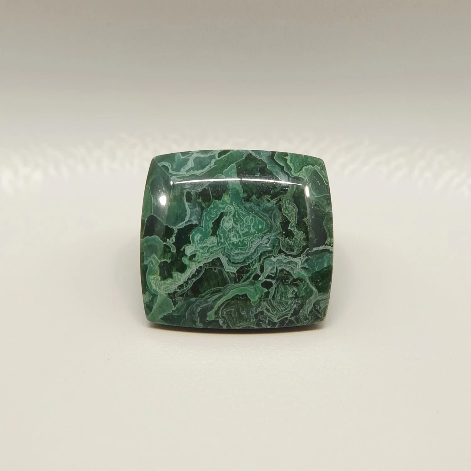 Serpentine 1PC Large 10x10 MM Square Cabochon Green Fiery semi Precious Loose Gemstone - Image 2