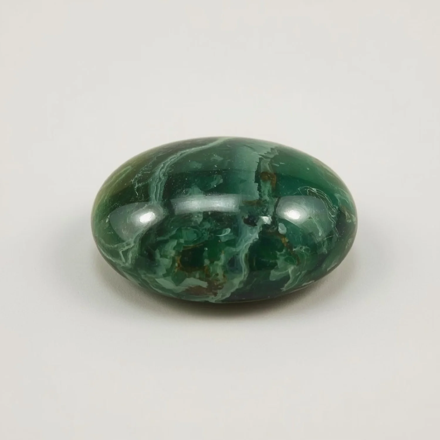 Serpentine 1PC Large 8x12 MM Oval Cabochon Green Shine semi Precious Precious Gemstone