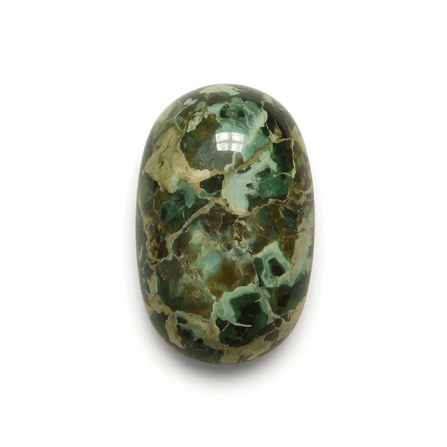 Serpentine 1PC Large 8x12 MM Oval Cabochon Green Shine semi Precious Precious Gemstone - Image 2