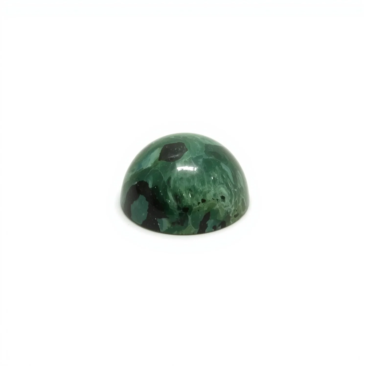 Serpentine 1PC Medium 9x9 MM Round Cabochon Green Sparkling semi Precious Loose Gemstone - Image 2