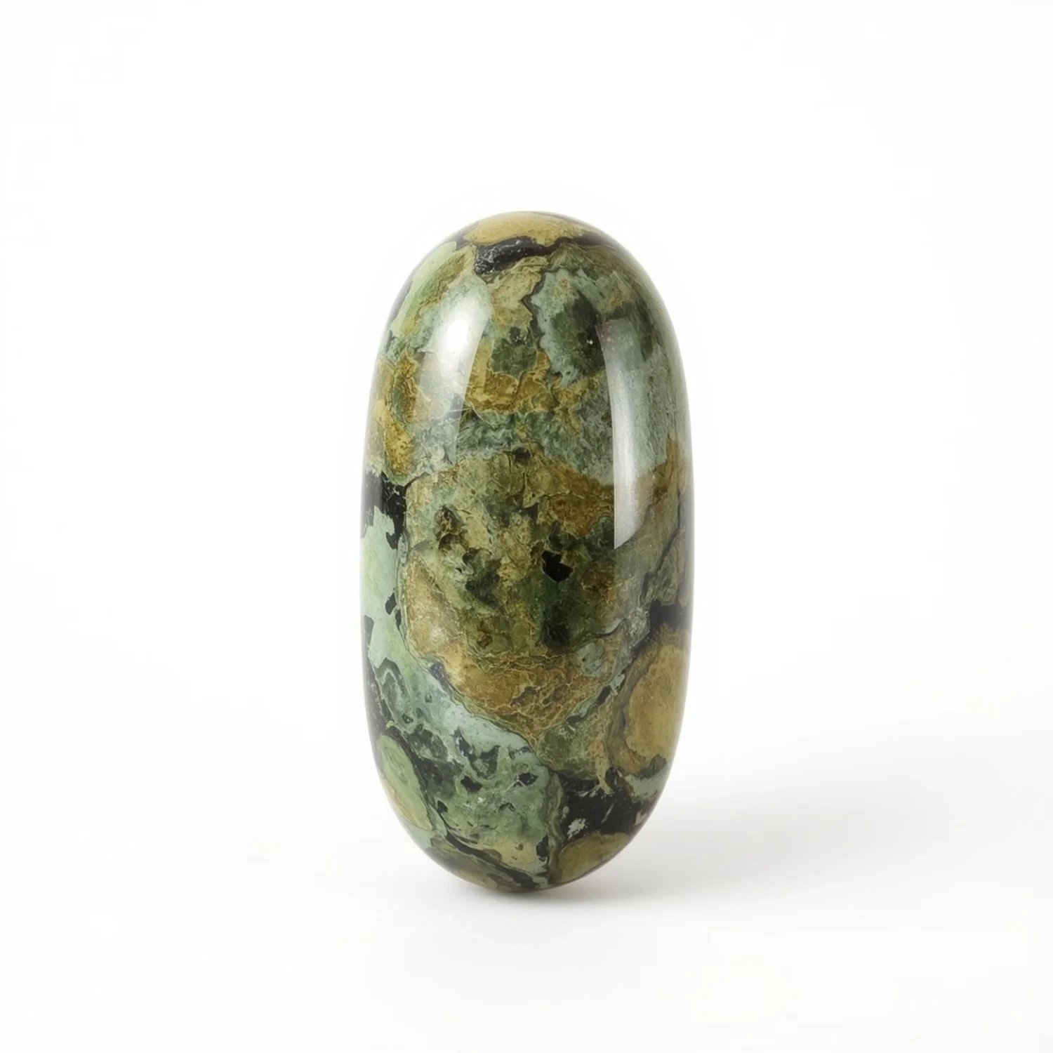 Serpentine 1PC Small 6x12 MM Baguette Cabochon Green Lustrous semi Precious Semi Precious Gemstone - Image 2