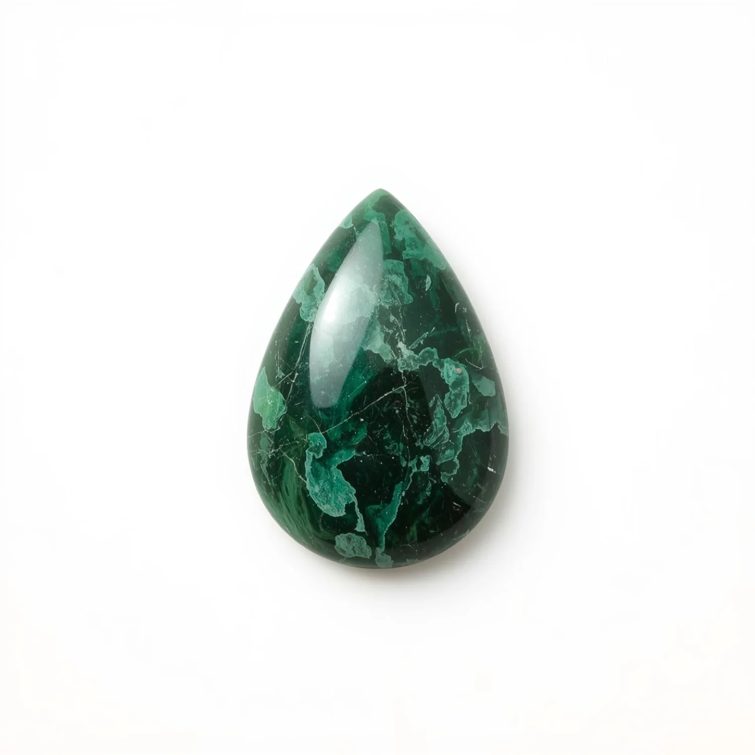 Serpentine 1PC Small 7x9 MM Pear Cabochon Green Fine semi Precious Gems
