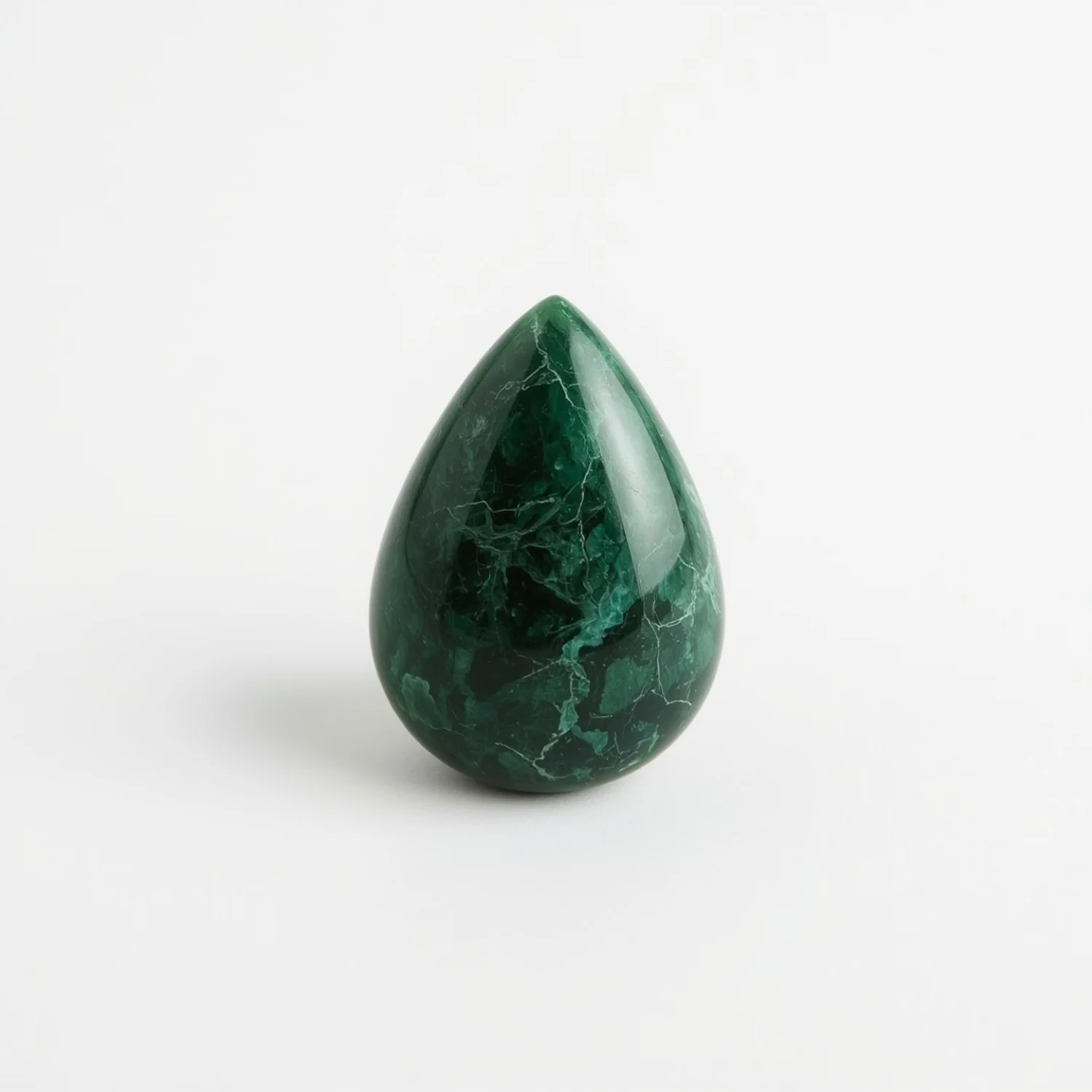 Serpentine 1PC Small 7x9 MM Pear Cabochon Green Fine semi Precious Gems - Image 2