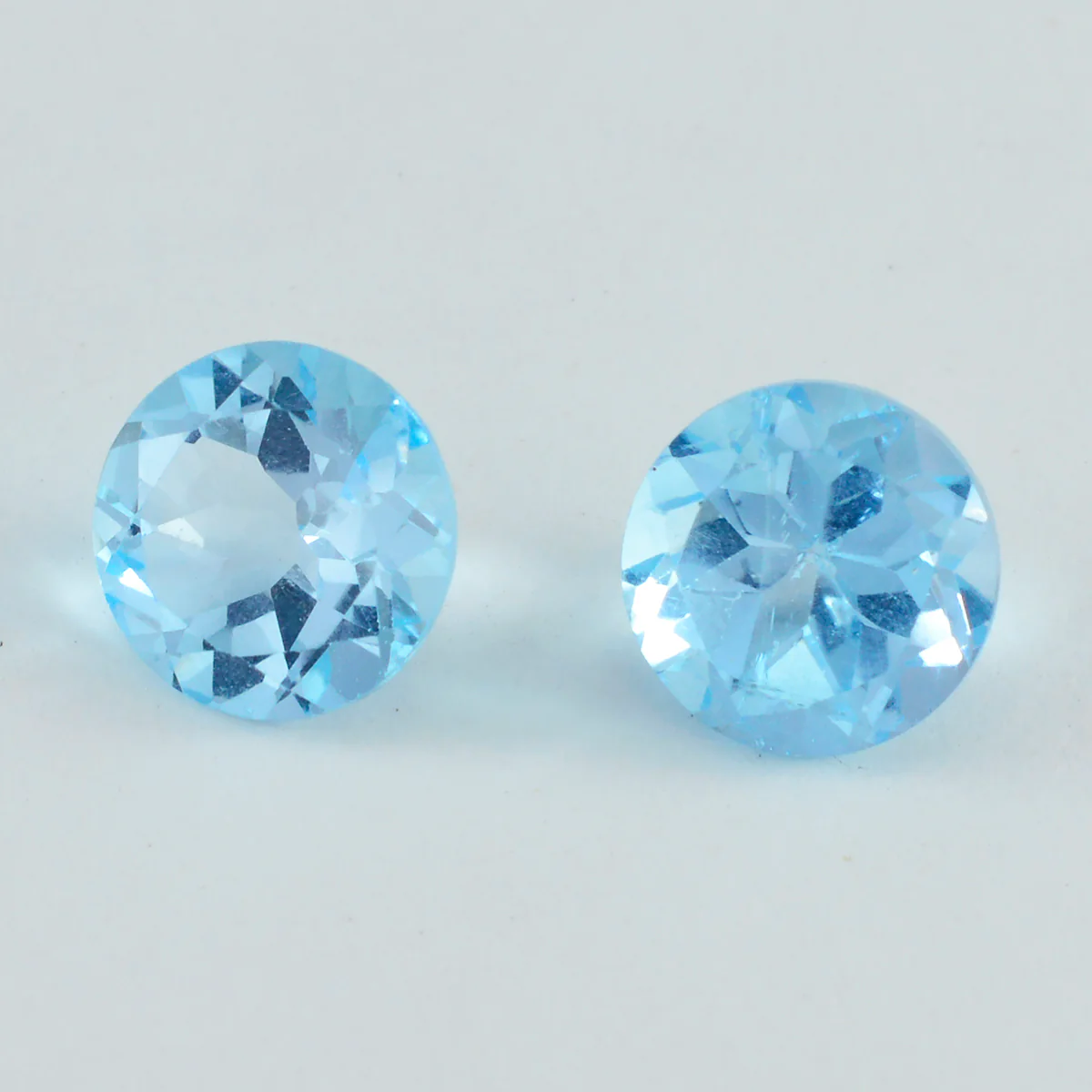 Sky Blue Topaz 10PC Tiny 3x3 MM Round Faceted Blue Fiery Semi Precious Loose Gemstone