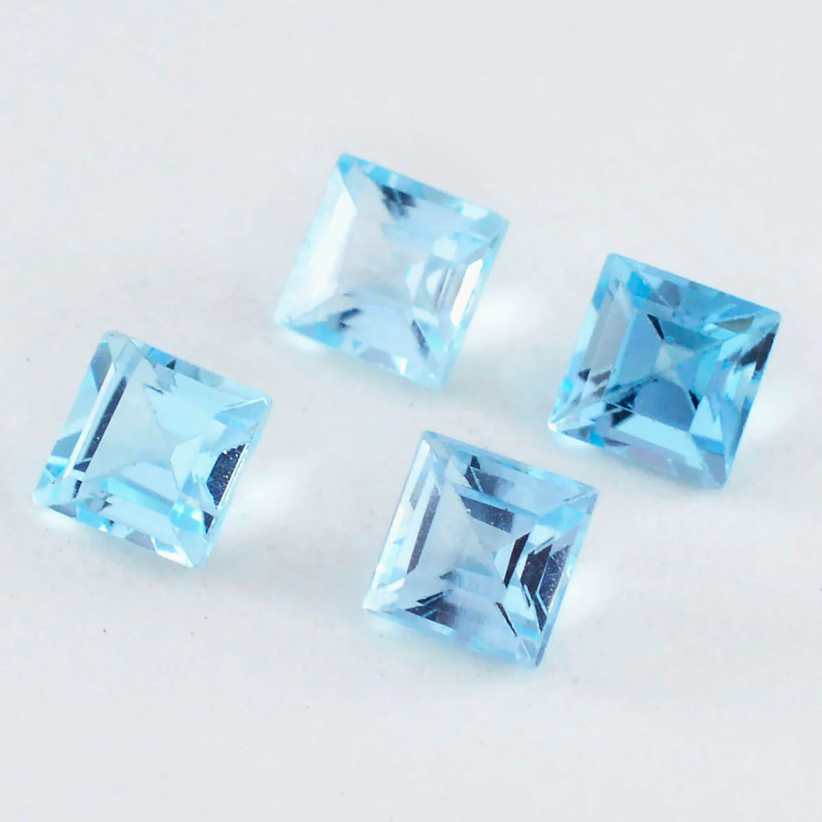 Sky Blue Topaz 1PC Chunky 16x16 MM Square Faceted Blue Pure Semi Precious Loose Gemstones - Image 2