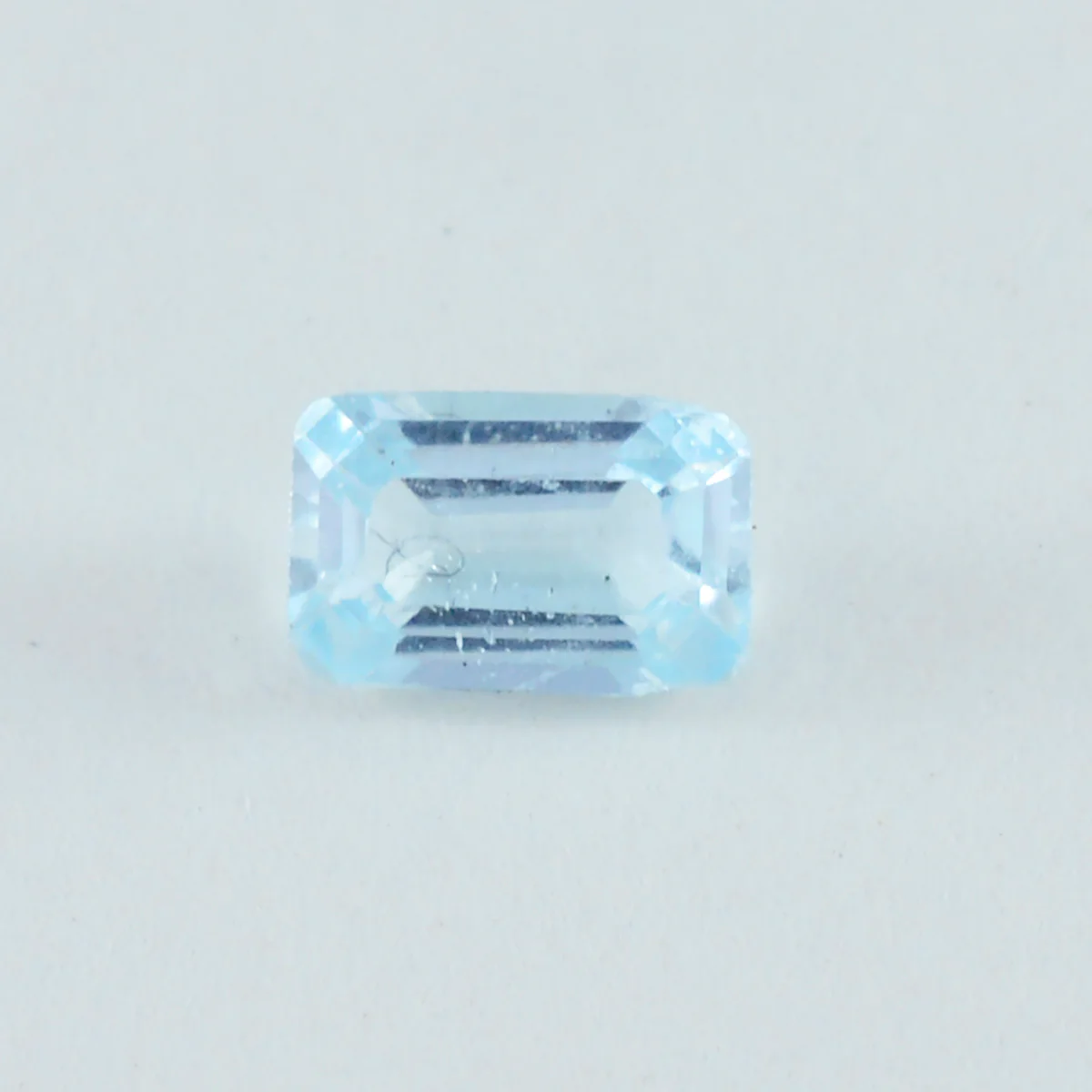 Sky Blue Topaz 1PC Large 10x12 MM Emerald Faceted Blue Genuine Semi Precious Loose Gemstones - Image 4