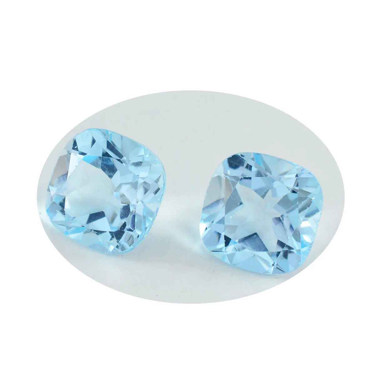 Sky Blue Topaz 1PC Large 11x11 MM Cushion Faceted Blue Fine Semi Precious Loose Gemstone - Image 2