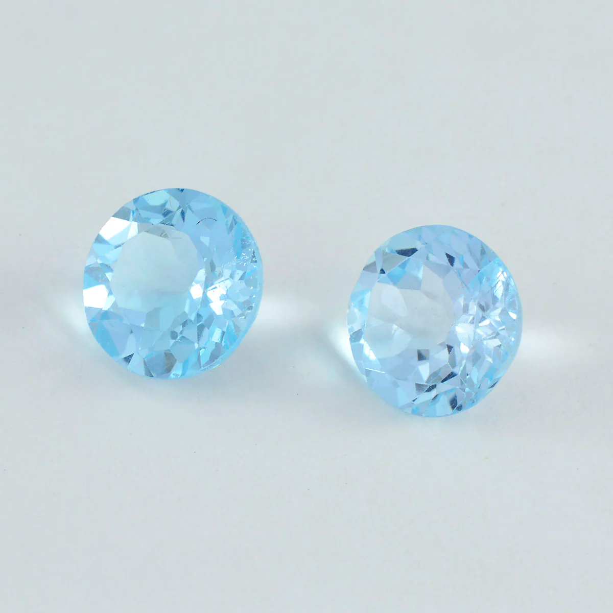 Sky Blue Topaz 1PC Large 11x11 MM Round Faceted Blue Fine Semi Precious Loose Gemstone - Image 3