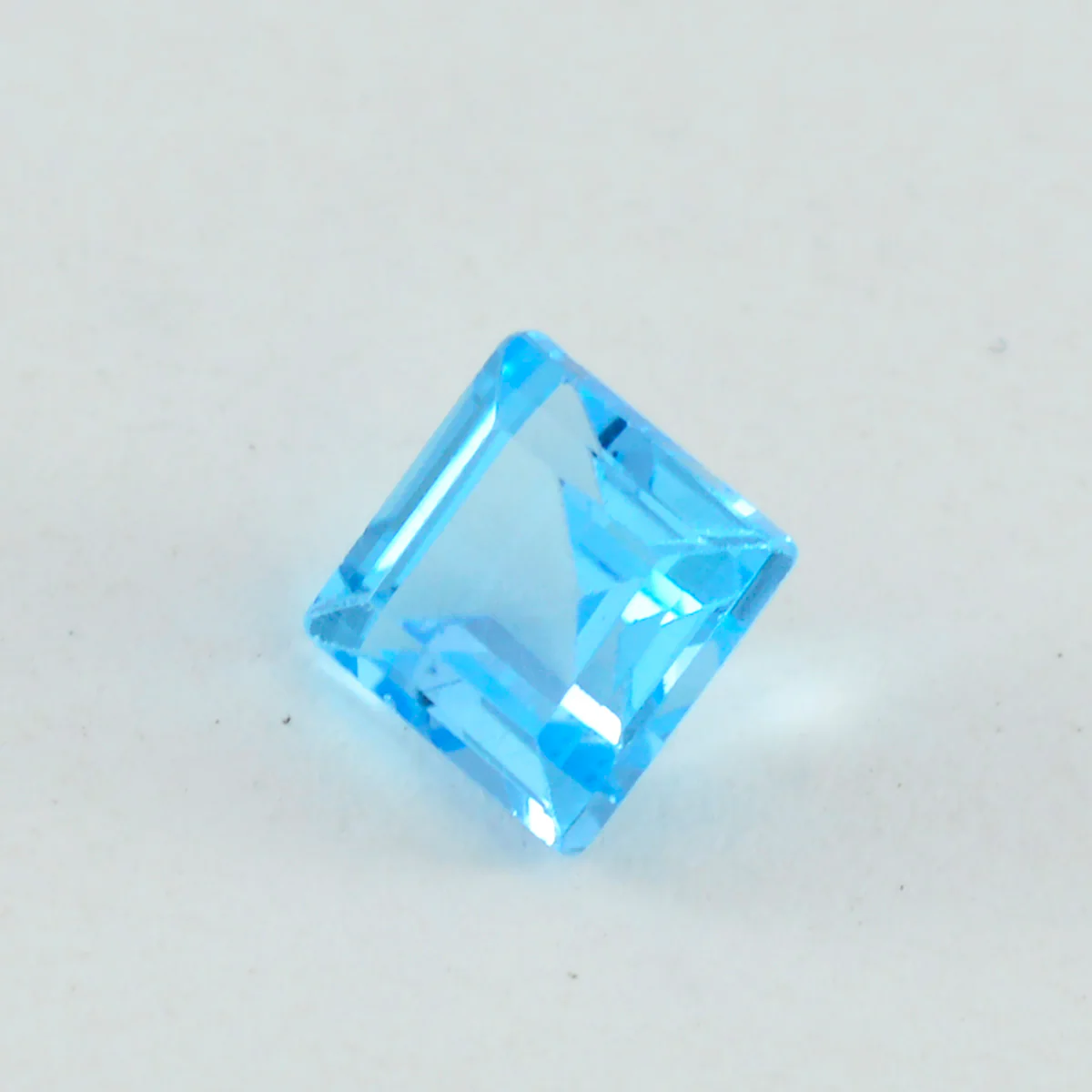Sky Blue Topaz 1PC Large 12x12 MM Square Faceted Blue High-Quality Semi Precious Loose Gemstones - Image 3