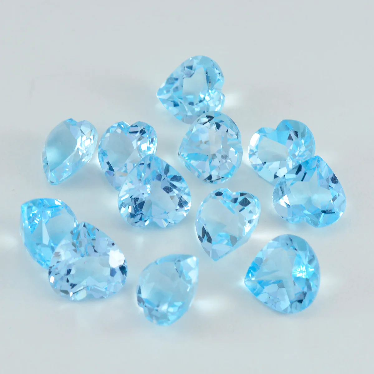 Sky Blue Topaz 1PC Medium 9x9 MM Heart Faceted Blue Lustrous Semi Precious Gems - Image 3