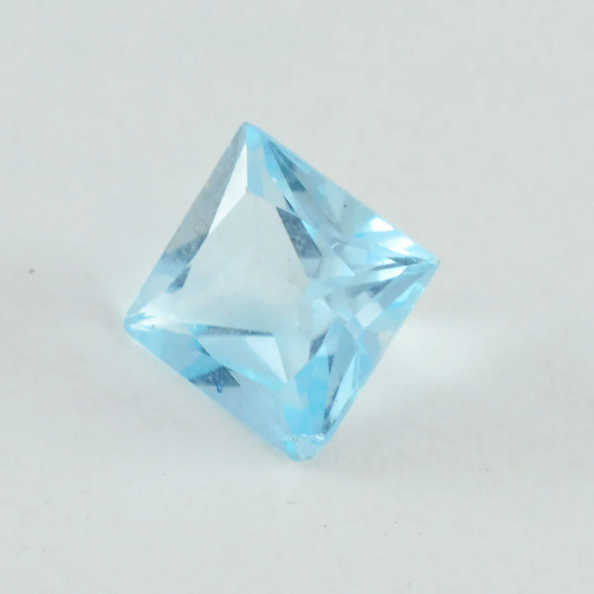 Sky Blue Topaz 1PC Medium 9x9 MM Square Faceted Blue Lustrous Semi Precious Gems