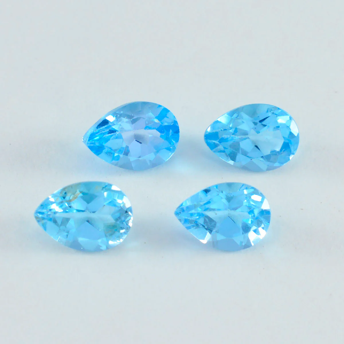 Sky Blue Topaz 1PC Small 6x9 MM Pear Faceted Blue Polished Semi Precious Loose Gemstones - Image 2