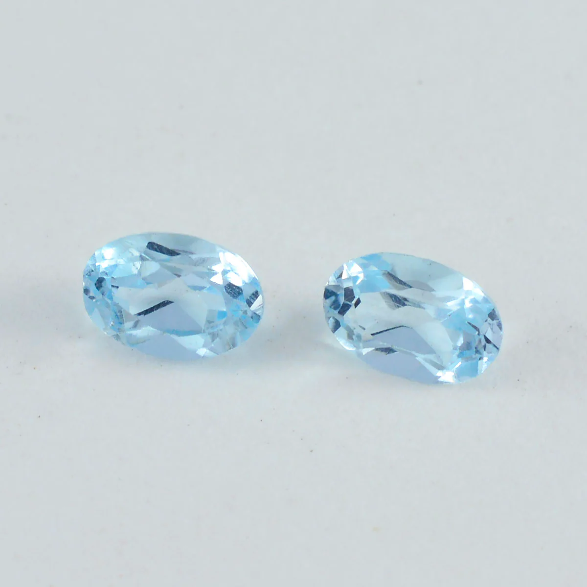 Sky Blue Topaz 1PC Small 7x9 MM Oval Faceted Blue Fine Semi Precious Loose Gemstone - Image 3